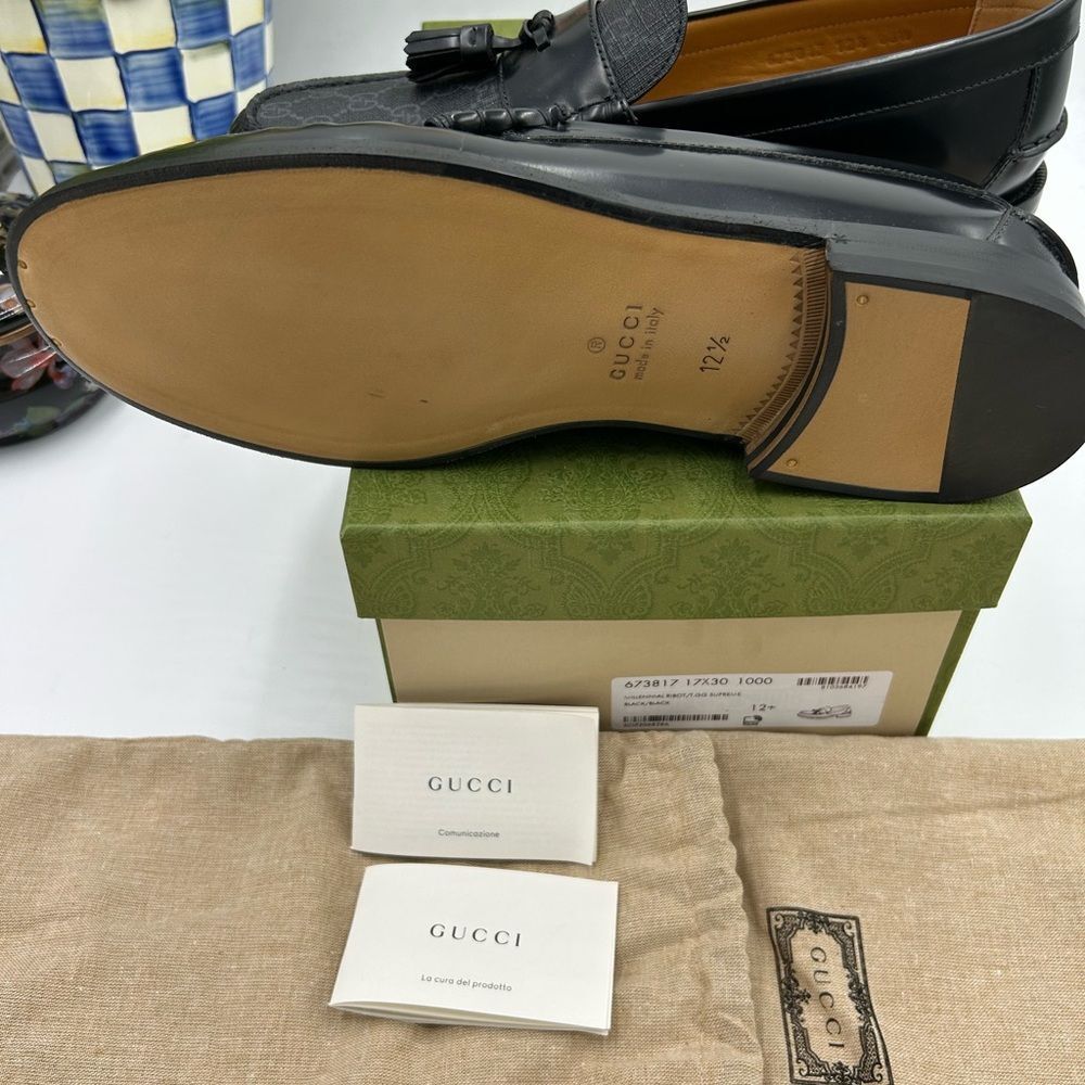 Men's Gucci millennial Supreme loafers size 12.5 made in Italy - Picture 7 of 12